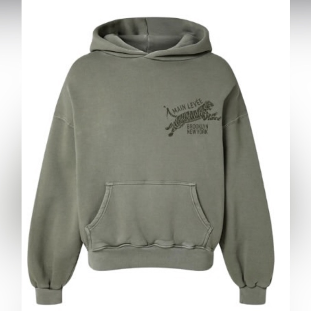 Mens Limited Release (No. 8 of 25) Faded Olive/ Forest Á Main Levée Hoodie - Picture 2 of 4